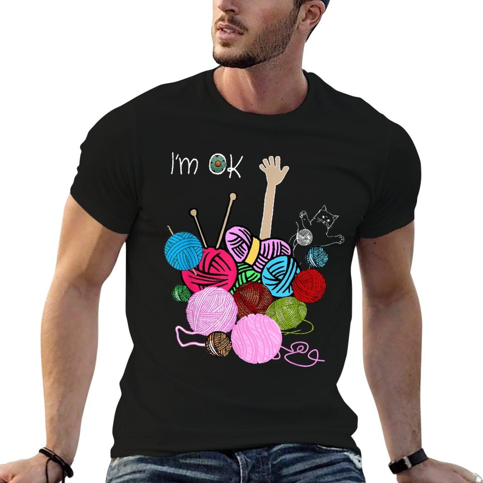 Im Ok Crochet And Knitting Funny Crocheting  Lightweight T-Shirt