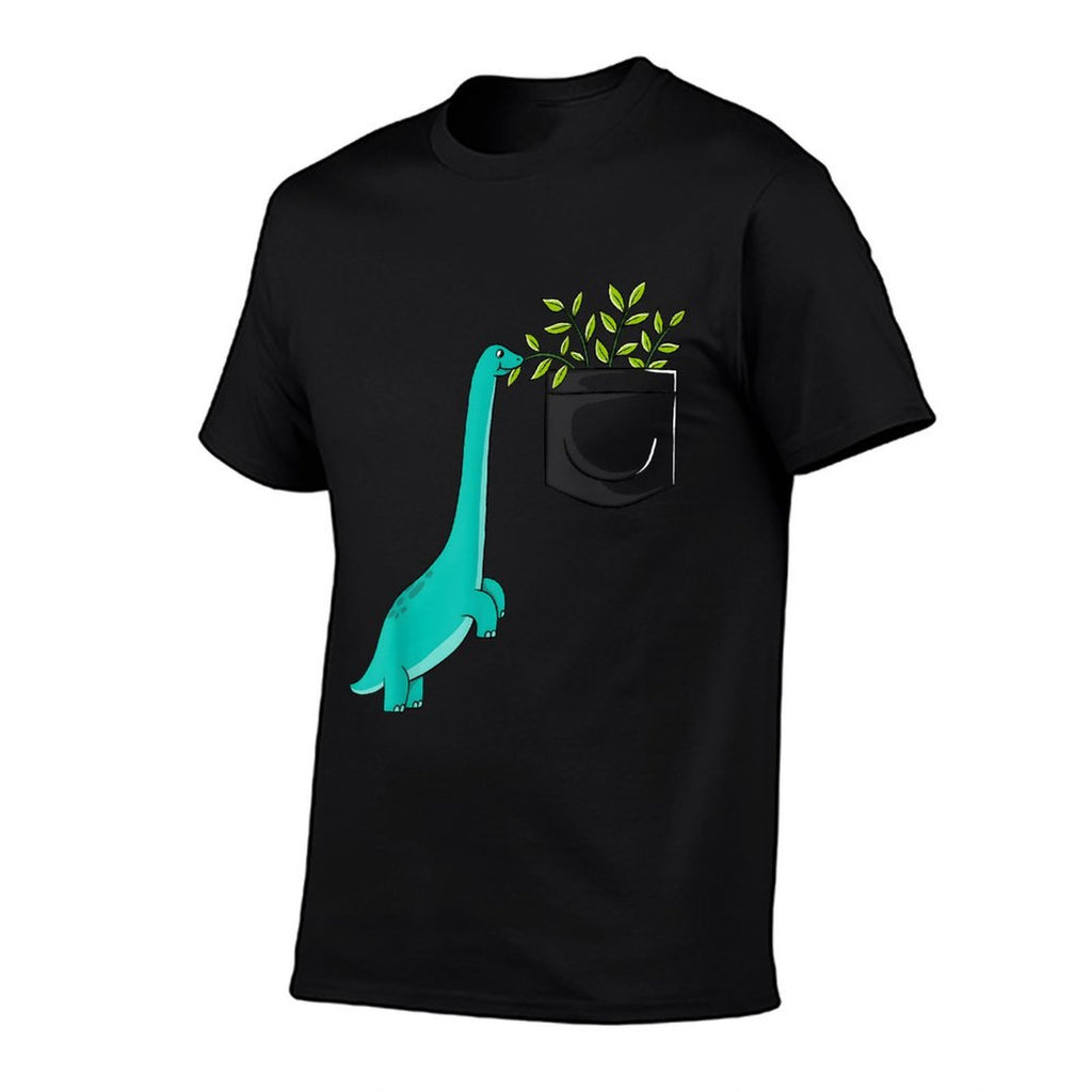 Cute Dinosaur Plants In Pocket Funny Pocket Dinosaur  Quick-drying T-Shirt