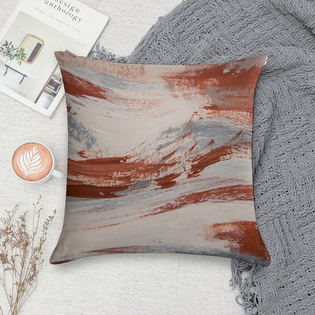 Rust, Slate And Earth Soft Skin-Friendly Throw Pillow