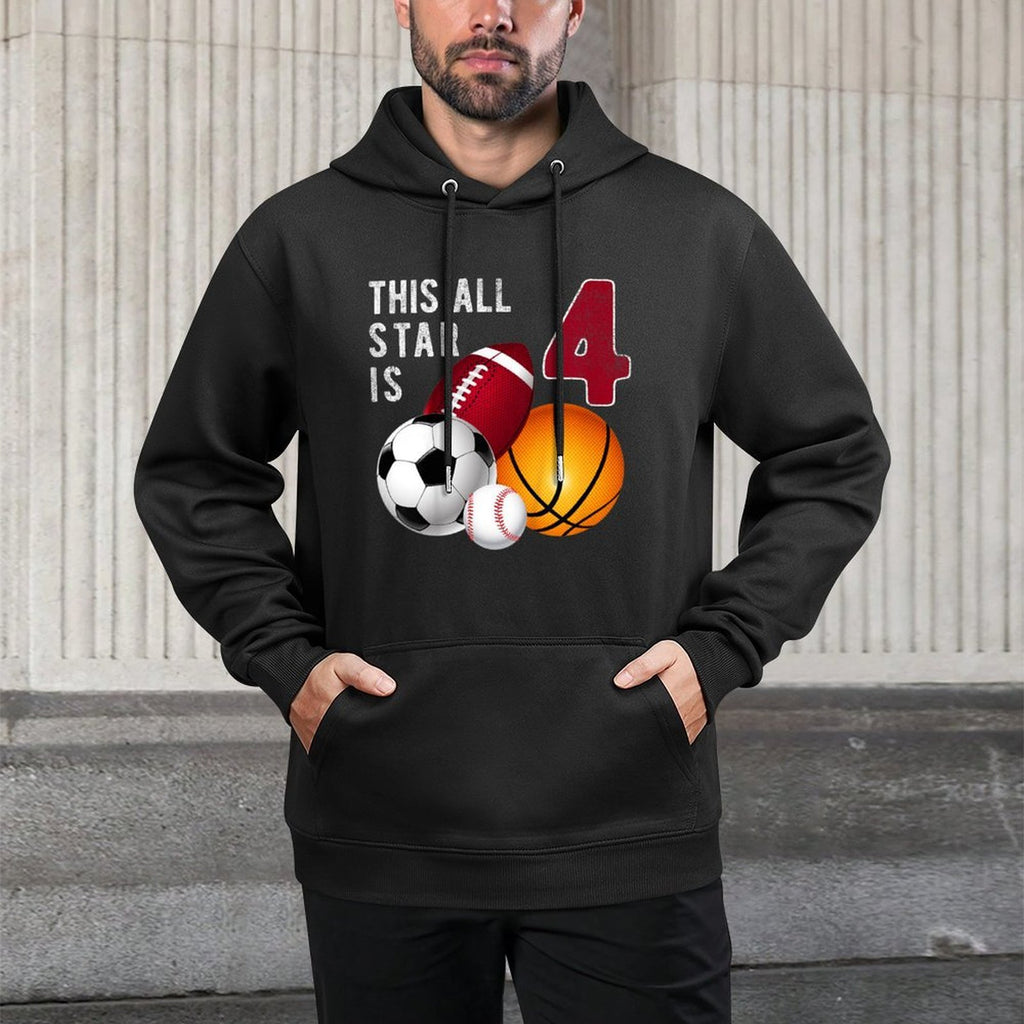 Kids This All Star Is 4 Years Old Gift For Kids Birthday All-Day Comfort Hoodie