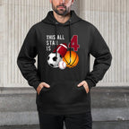 Kids This All Star Is 4 Years Old Gift For Kids Birthday All-Day Comfort Hoodie