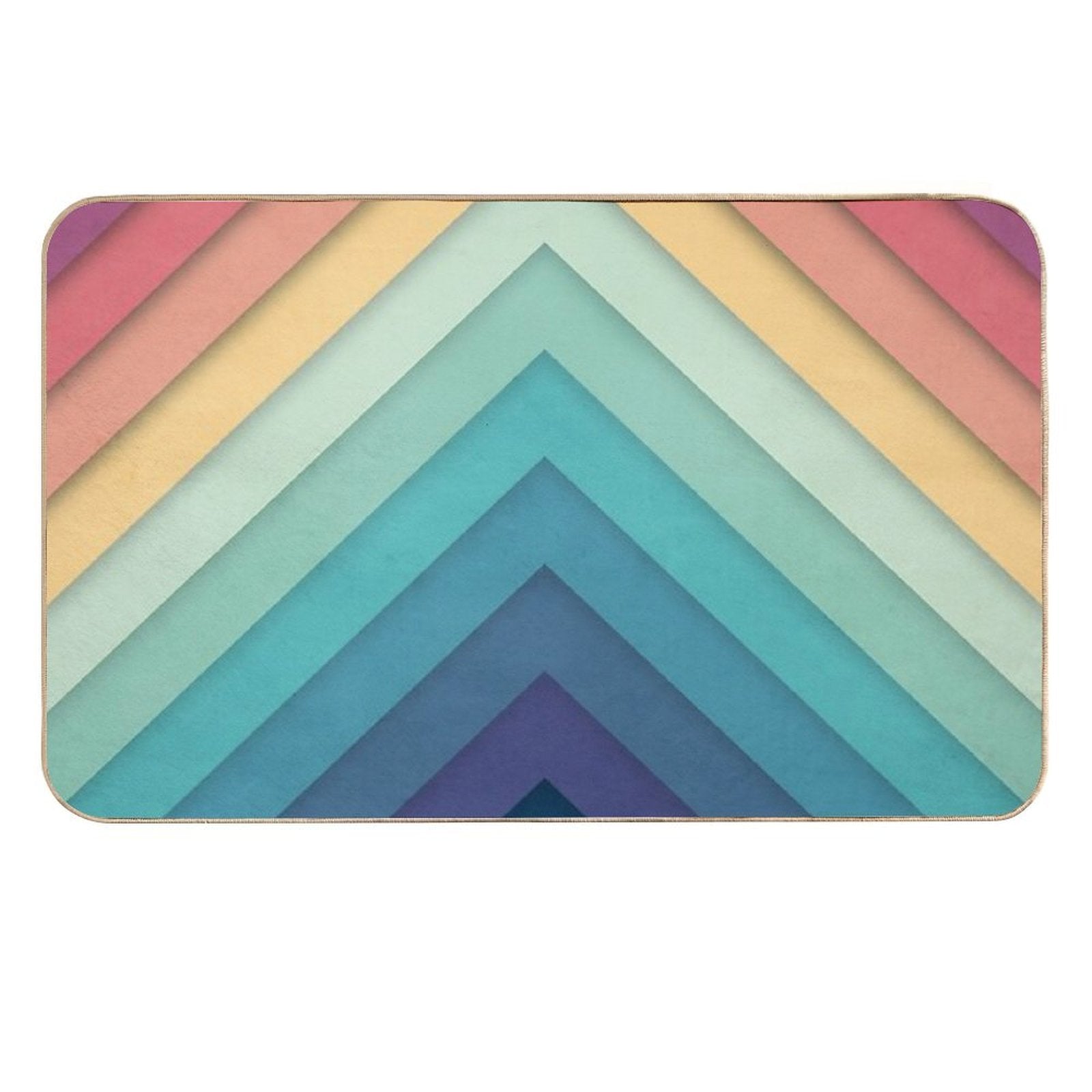 Retro Chevrons 002  Rapid-Drying Bath Mat