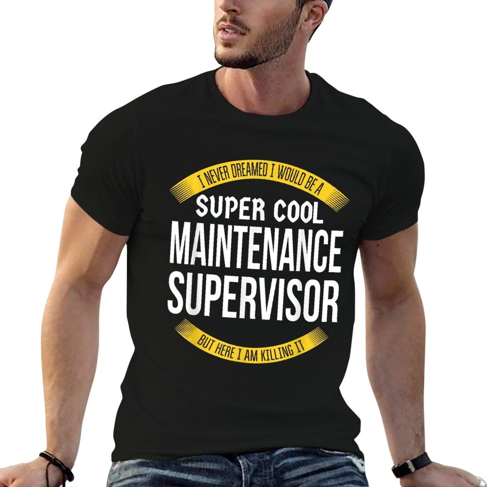 Funny Maintenance Supervisor Tshirts Gift Appreciation  Oversized Silhouette T-Shirt