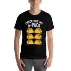 Tacos 6 Pack Abs Fitness Bodybuilder Gym Cinco De Mayo  Oversized Silhouette T-Shirt