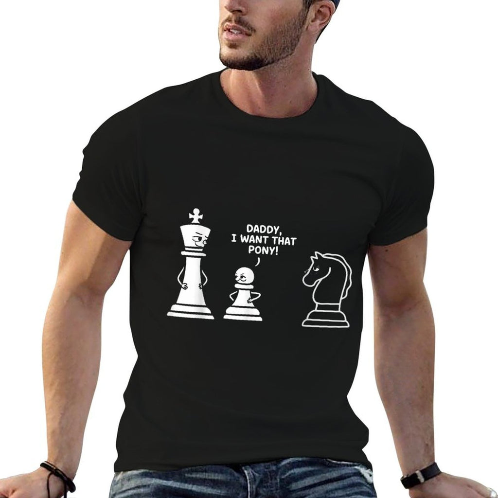 Funny Chess Player Daddy I Want That Pony Kids Meme  Breathable T-Shirt