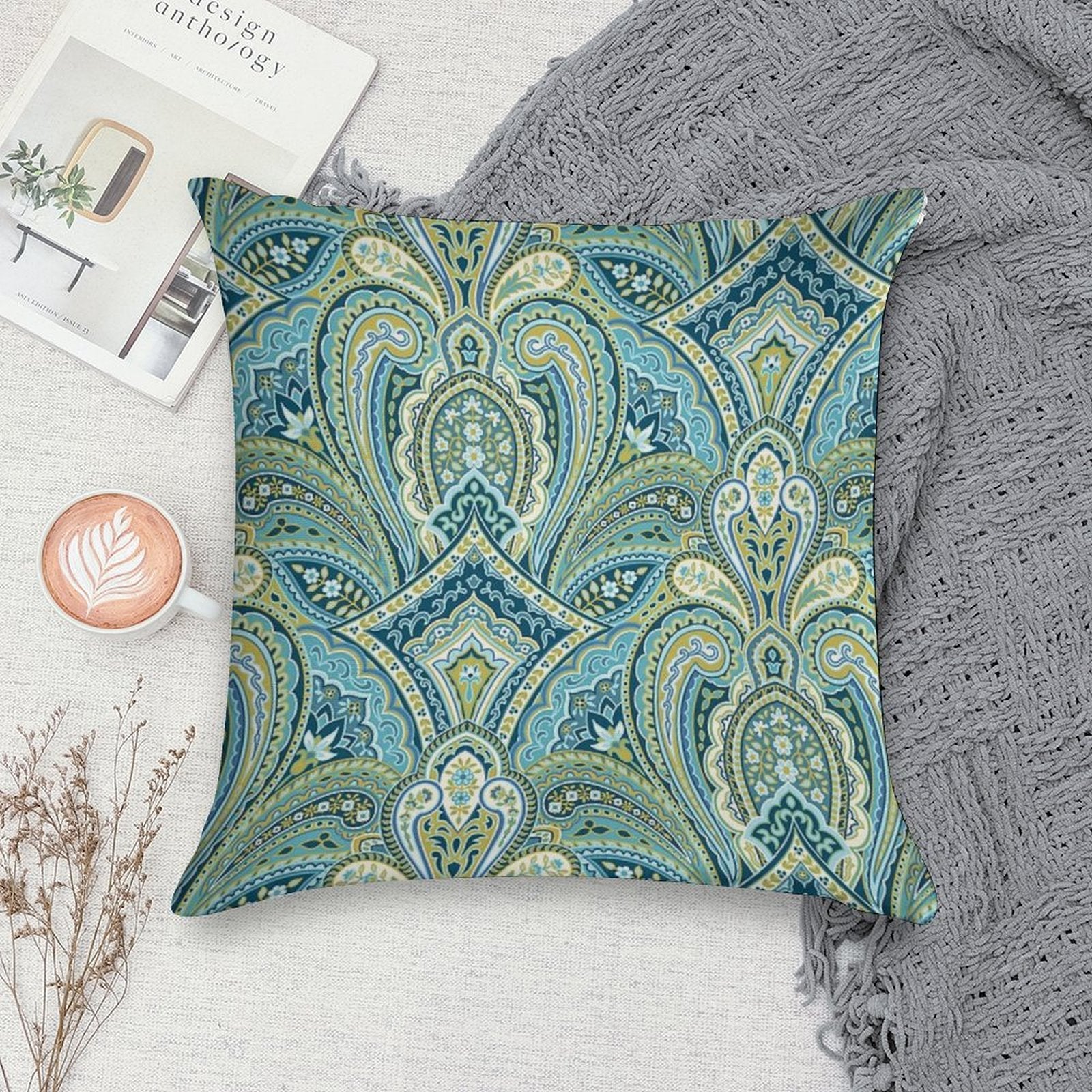 Paisley Elegance Soft Home Decor Throw Pillow
