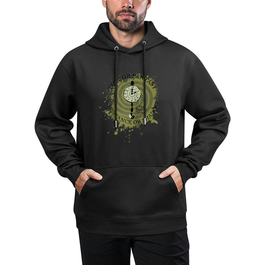 The Twilight Zone Fact Or Fantasy Clock Raglan Baseball Relaxed Fit Hoodie
