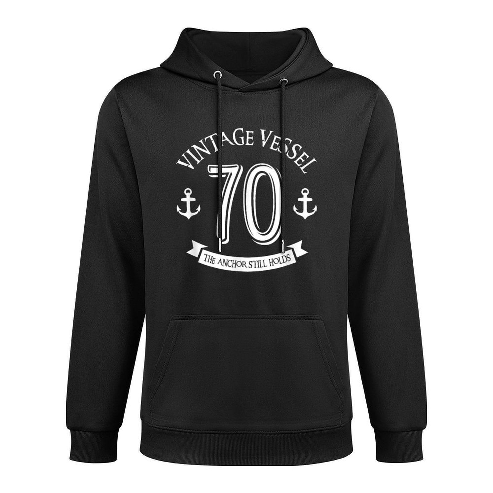 Nautical 70th Birthday Anchor Sailor Vintage Vessel Versatile Streetwear Hoodie