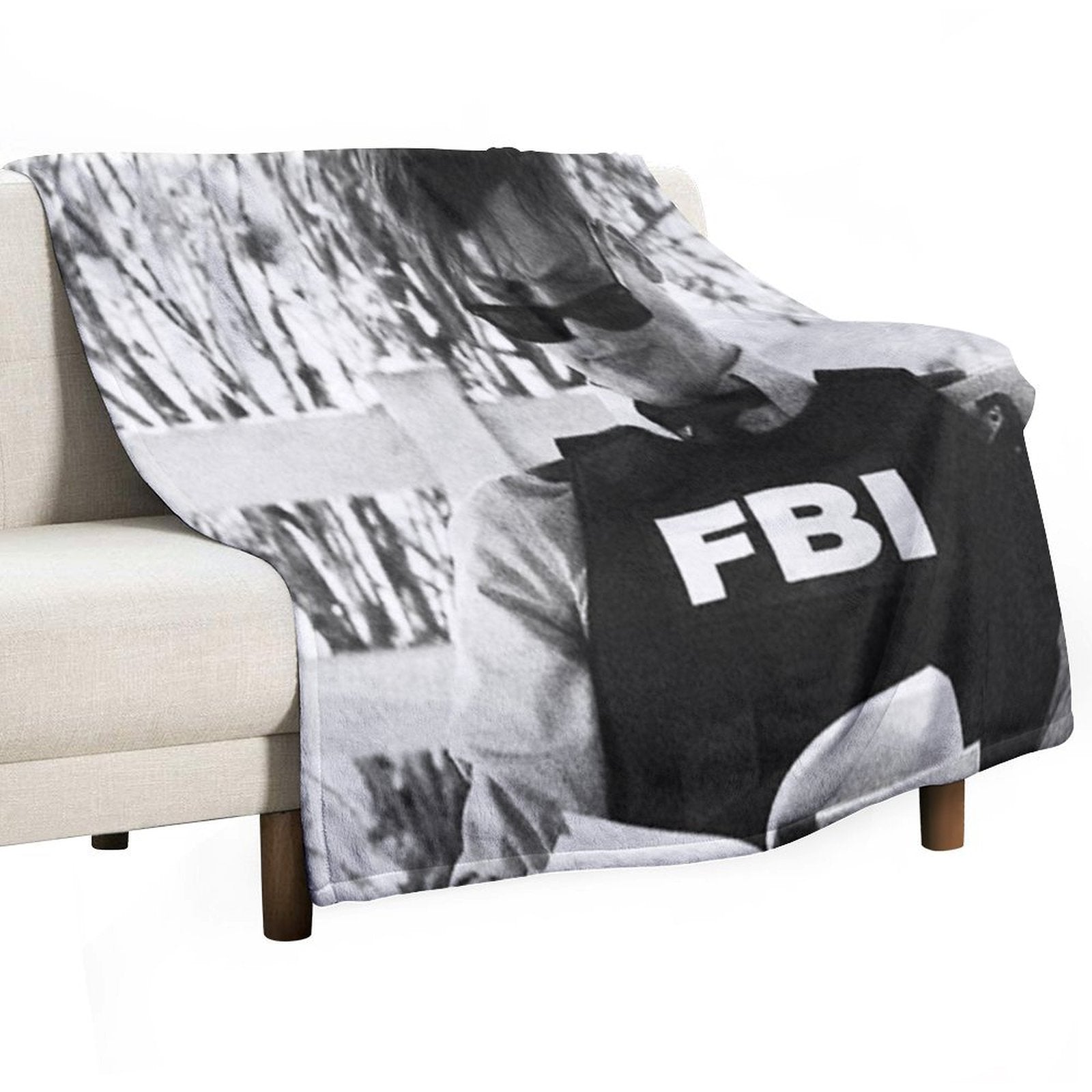 Fbi Glasses Spence Velvety-soft Throw Blanket