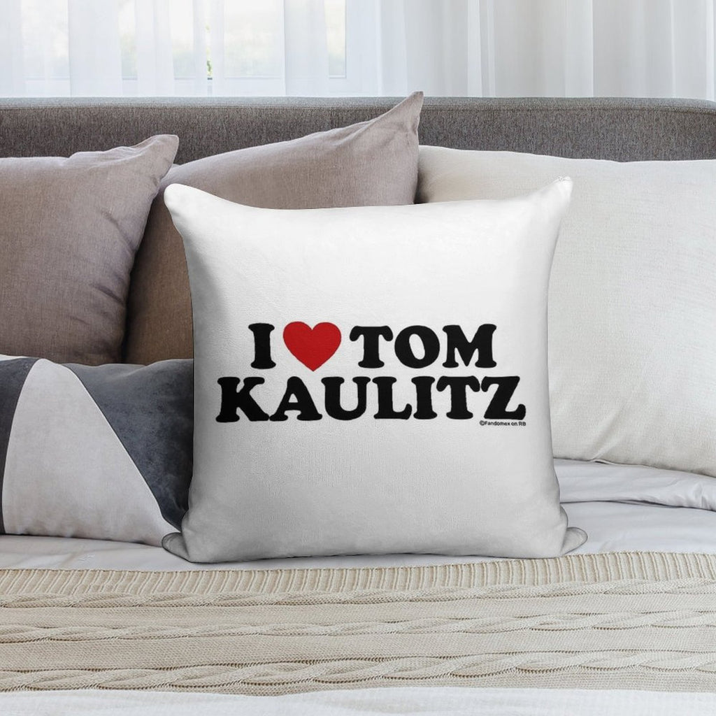 I LOVE TOM KAULITZ DESIGN Soft Hidden Zipper Throw Pillow