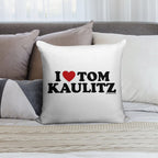 I LOVE TOM KAULITZ DESIGN Soft Hidden Zipper Throw Pillow