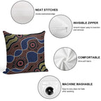 Authentic Aboriginal Art - Dots Soft Skin-Friendly Throw Pillow