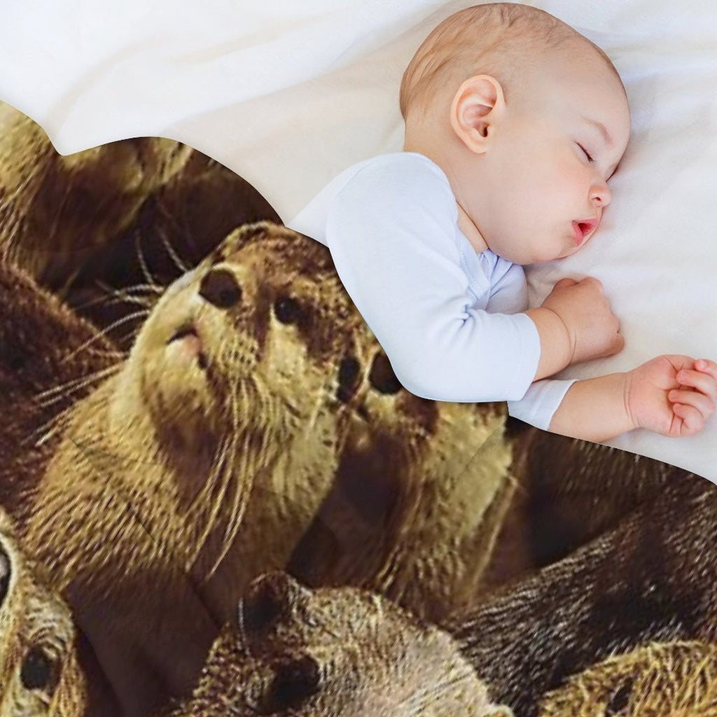 Otters Gift-ready Throw Blanket