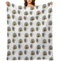 Pheux Flowers Easy Care Throw Blanket