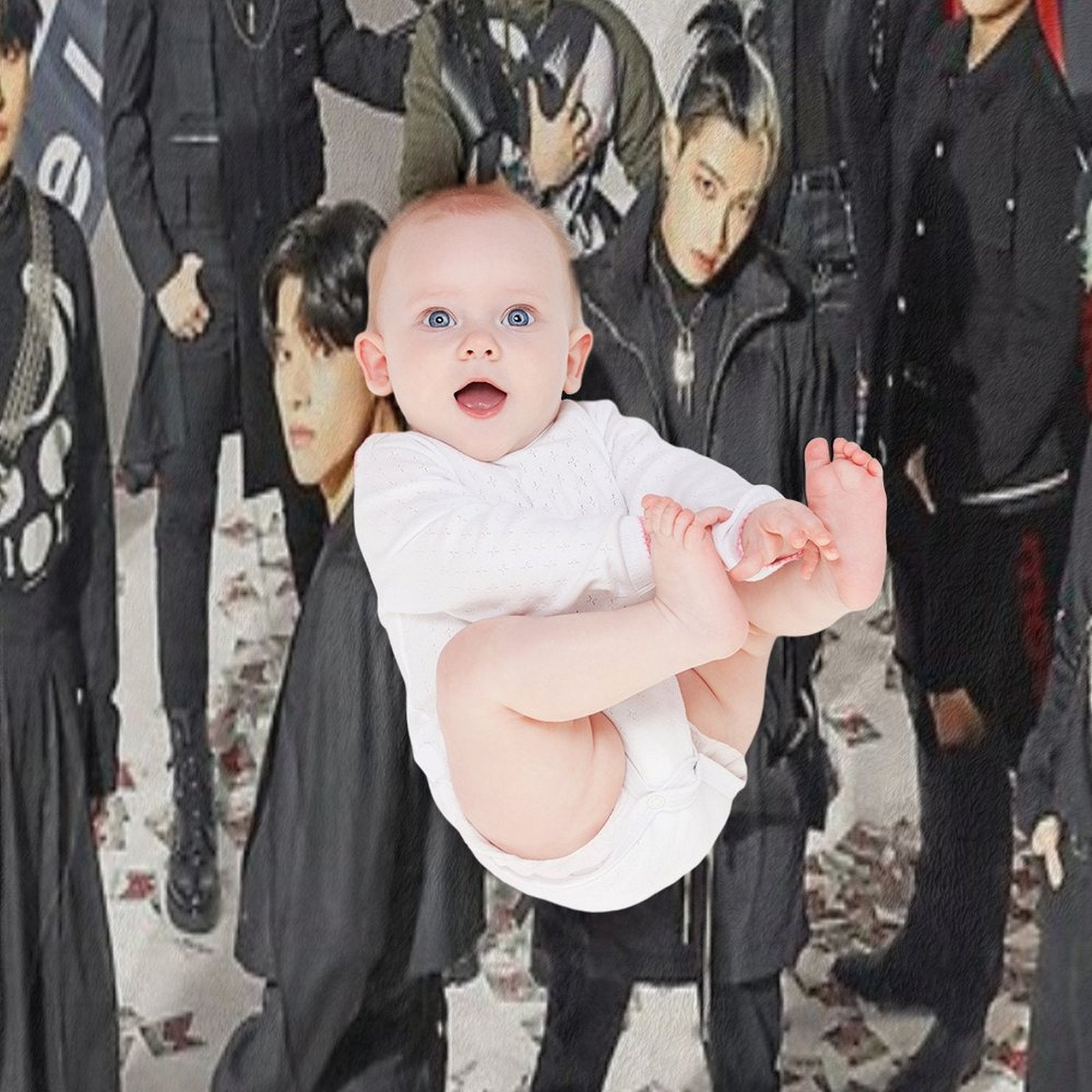 ATEEZ THE WORLD EP.1  MOVEMENT GUERRILLA Velvety-soft Throw Blanket