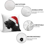 Merry Christmas Cocker Soft Washable Throw Pillow