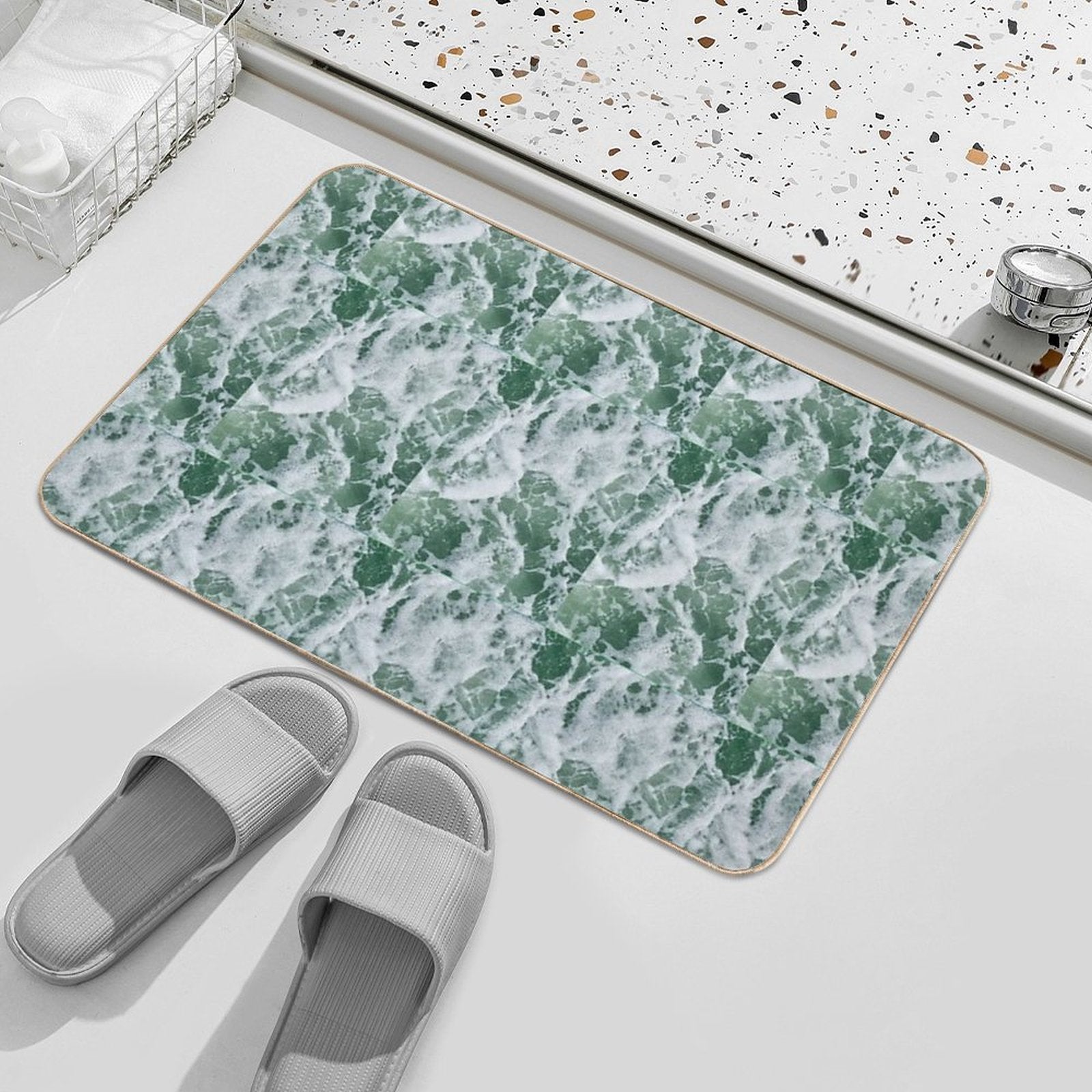 Water  Repositionable Bath Mat