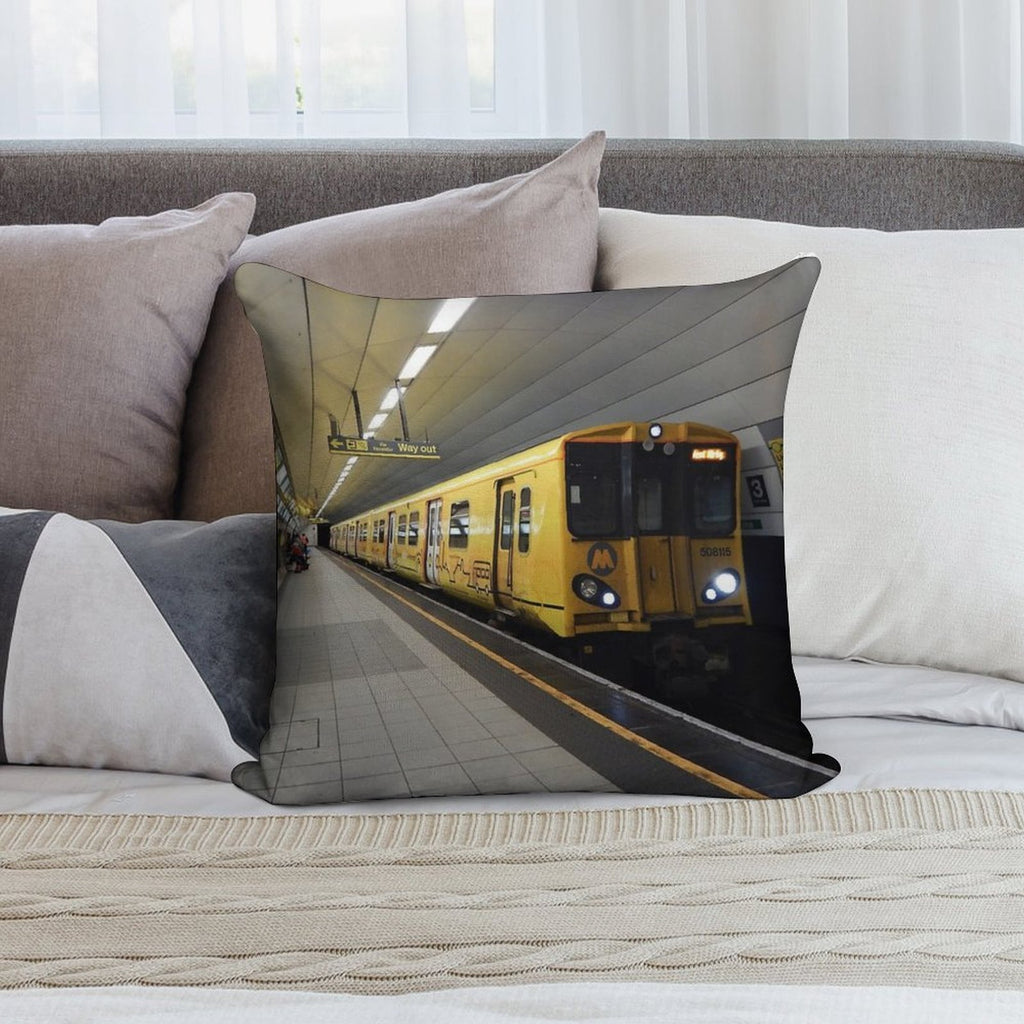 Merseyrail Class 508 115 at Liverpool Lime St Soft Hidden Zipper Throw Pillow