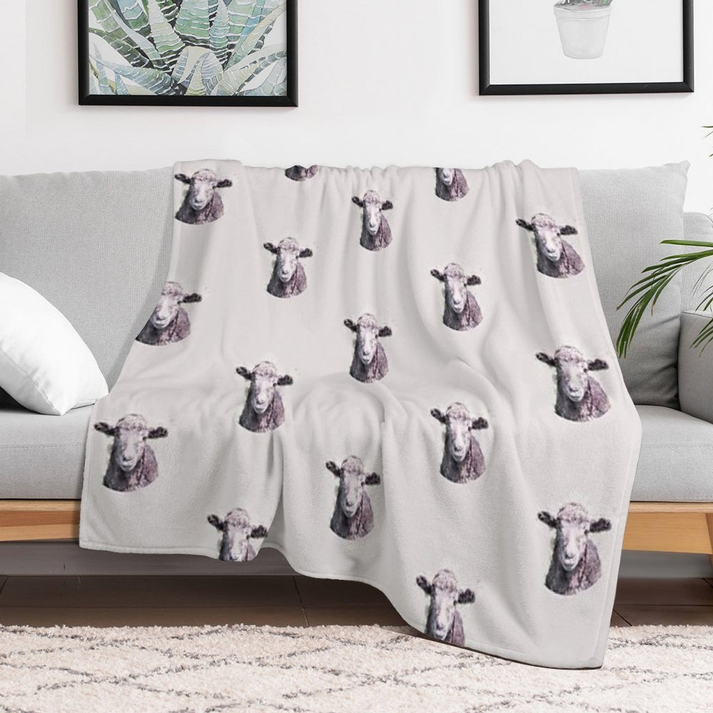 Herdwick Lamb (Lake District Sheep) Watercolour Compact Throw Blanket