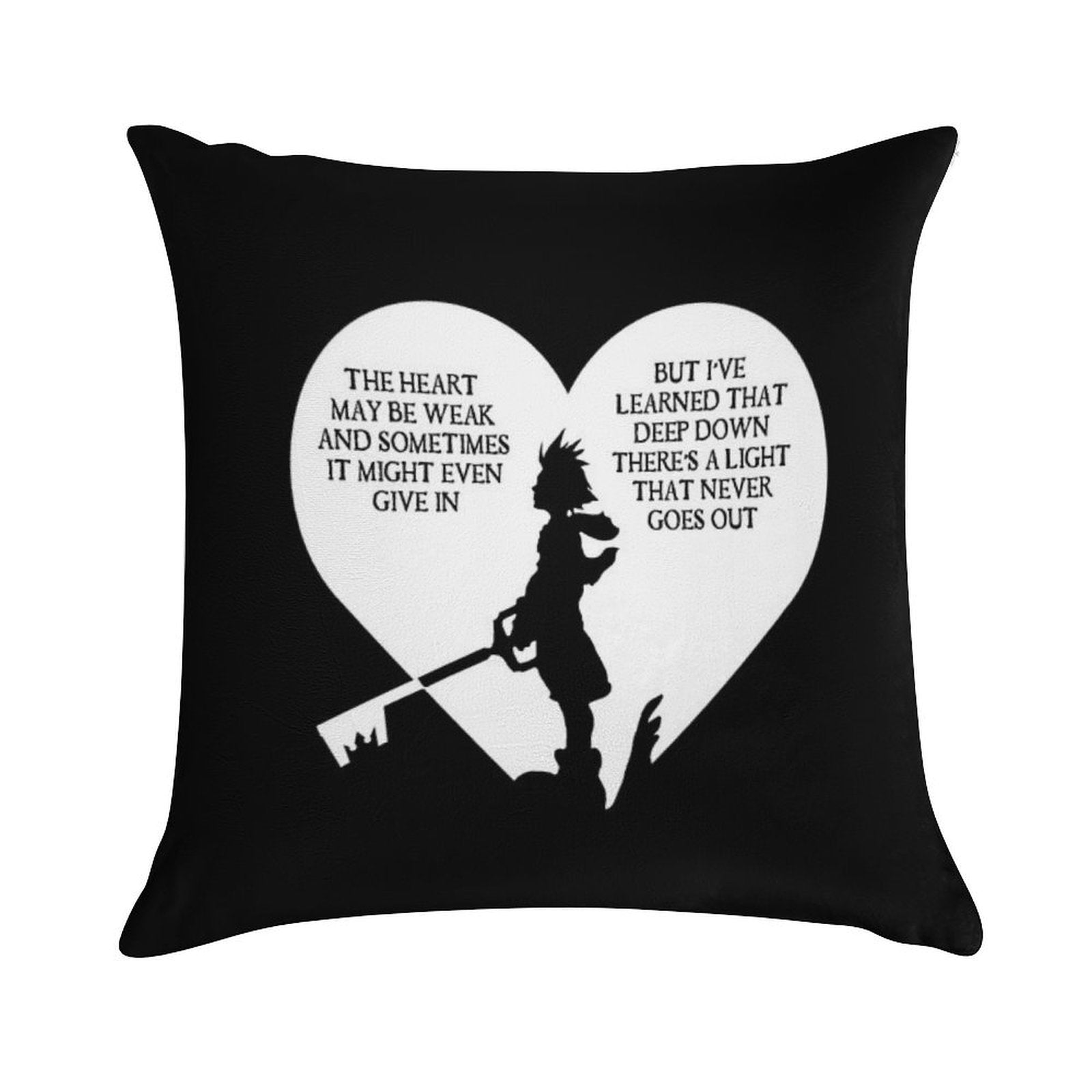 Kingdom Hearts Sora Quote Soft Multiple Sizes Throw Pillow