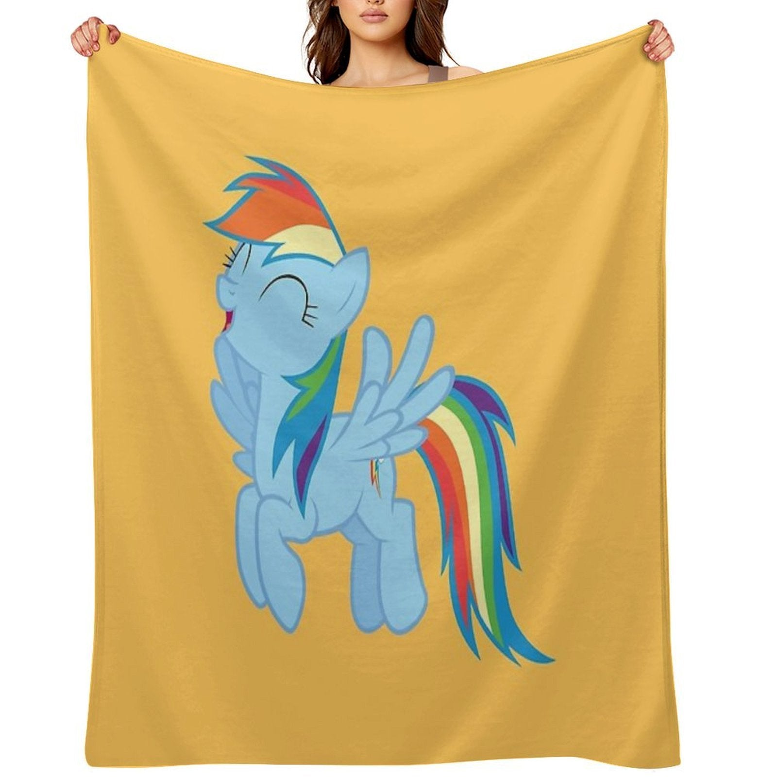 Rainbow Dash Velvety-soft Throw Blanket