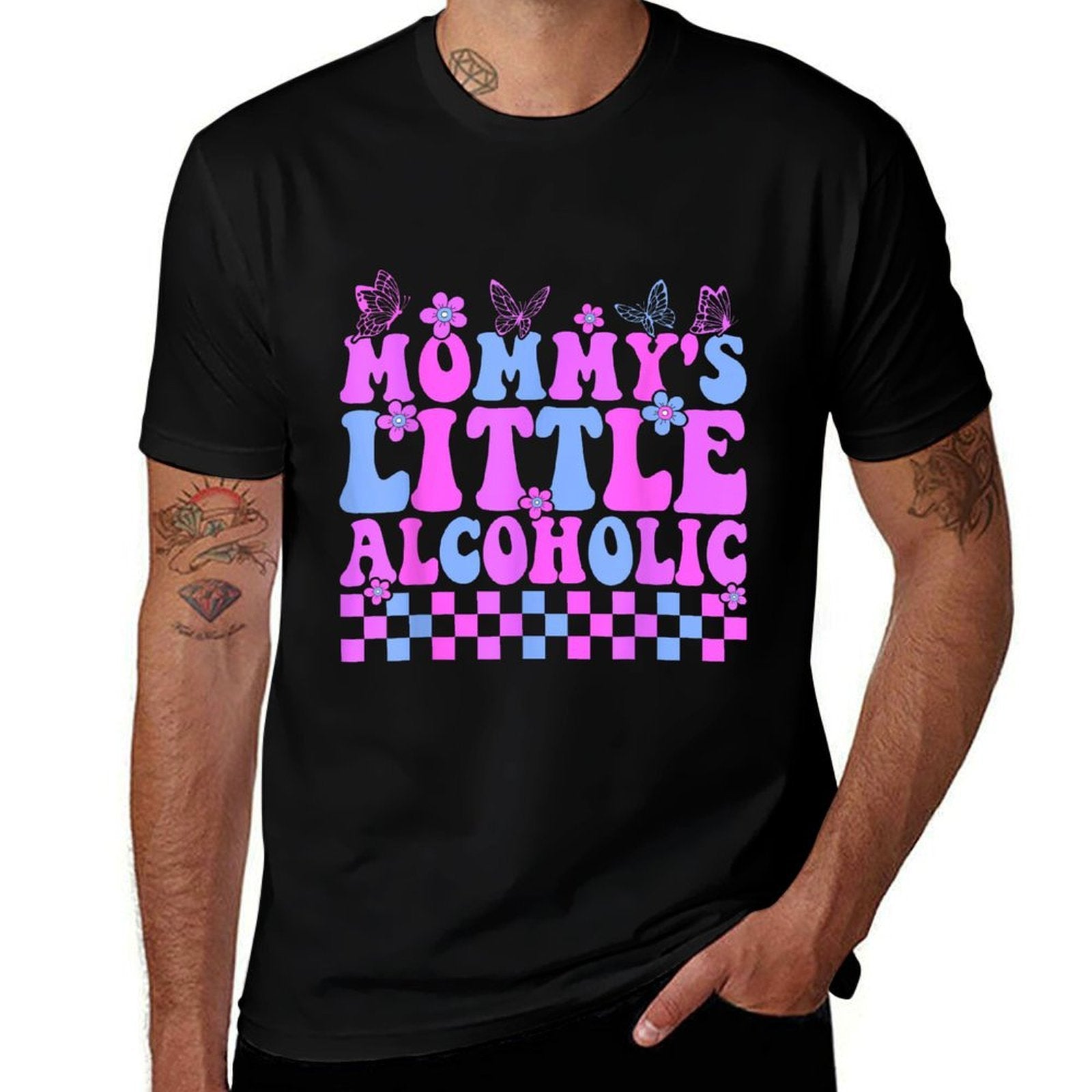 Mommys Little Alcoholic Funny  Lightweight T-Shirt