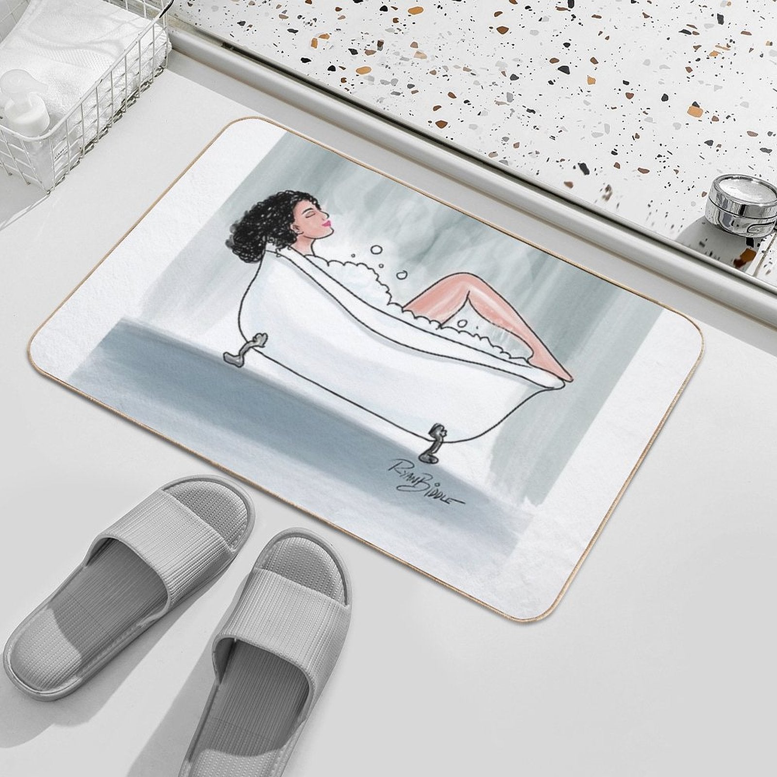 Escaping.  Easy To Clean Bath Mat