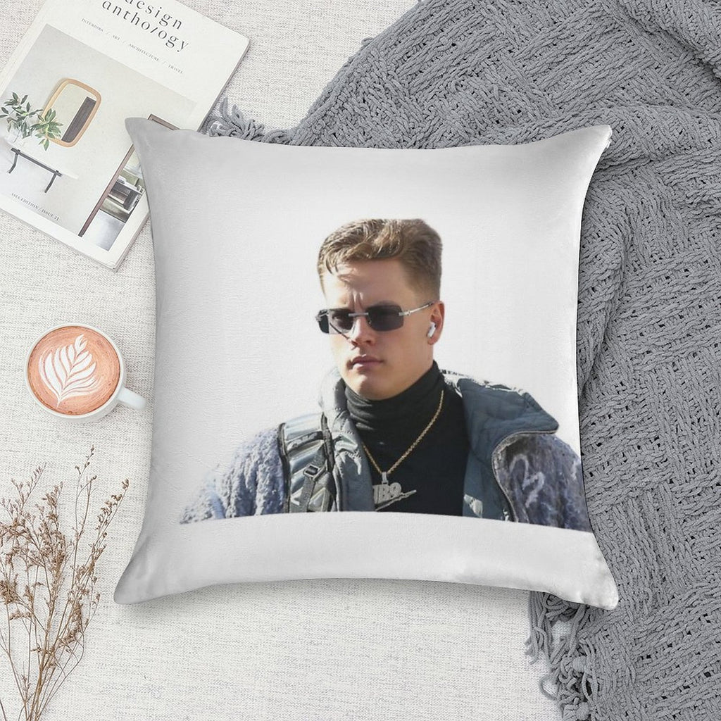 Joe Burrow Sunglasses Soft Home Decor Throw Pillow