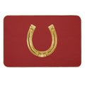 Cowboy Luck Horseshoe Art  Easy Maintenance Bath Mat