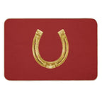Cowboy Luck Horseshoe Art  Easy Maintenance Bath Mat