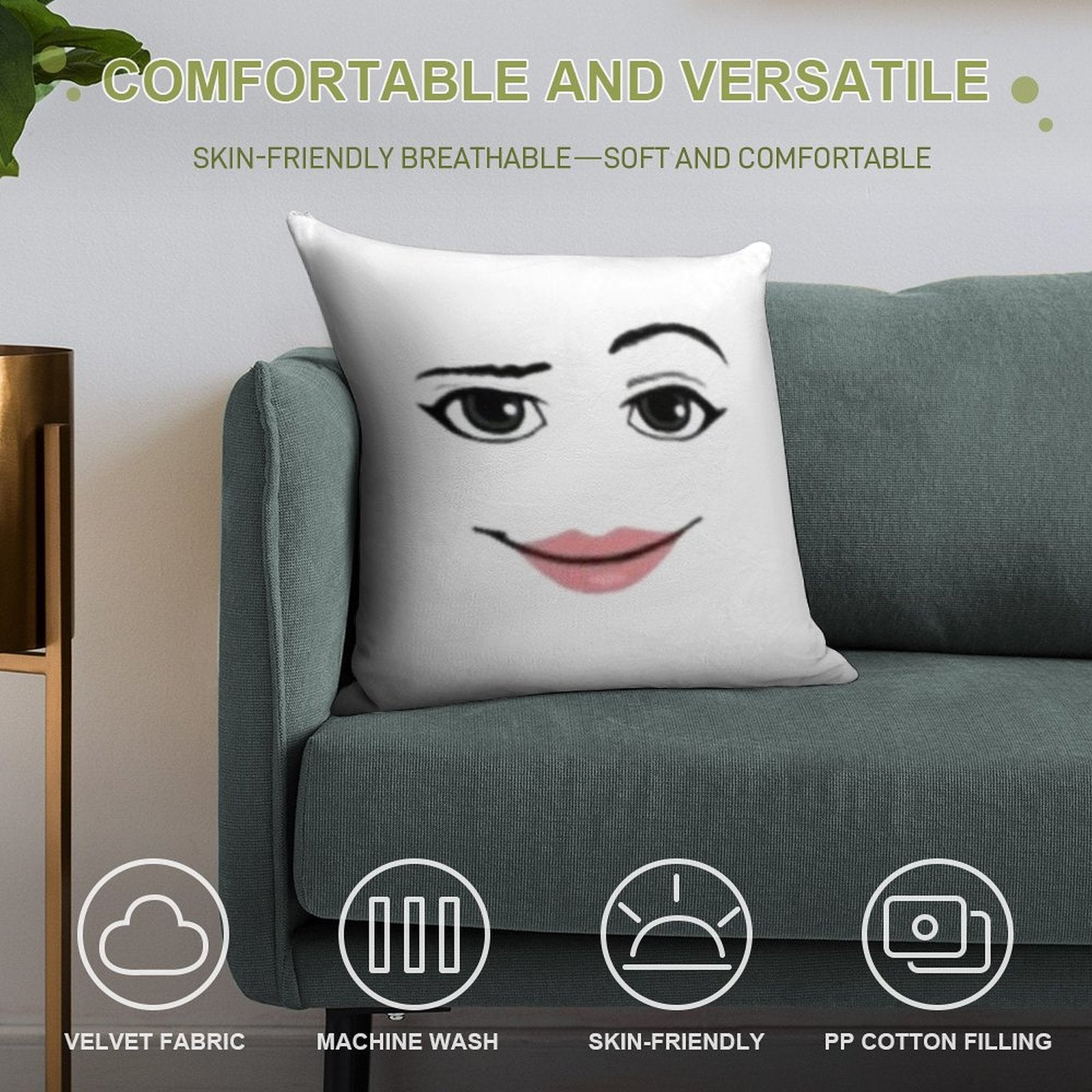 Susssy Soft Shrink-Resistant Throw Pillow