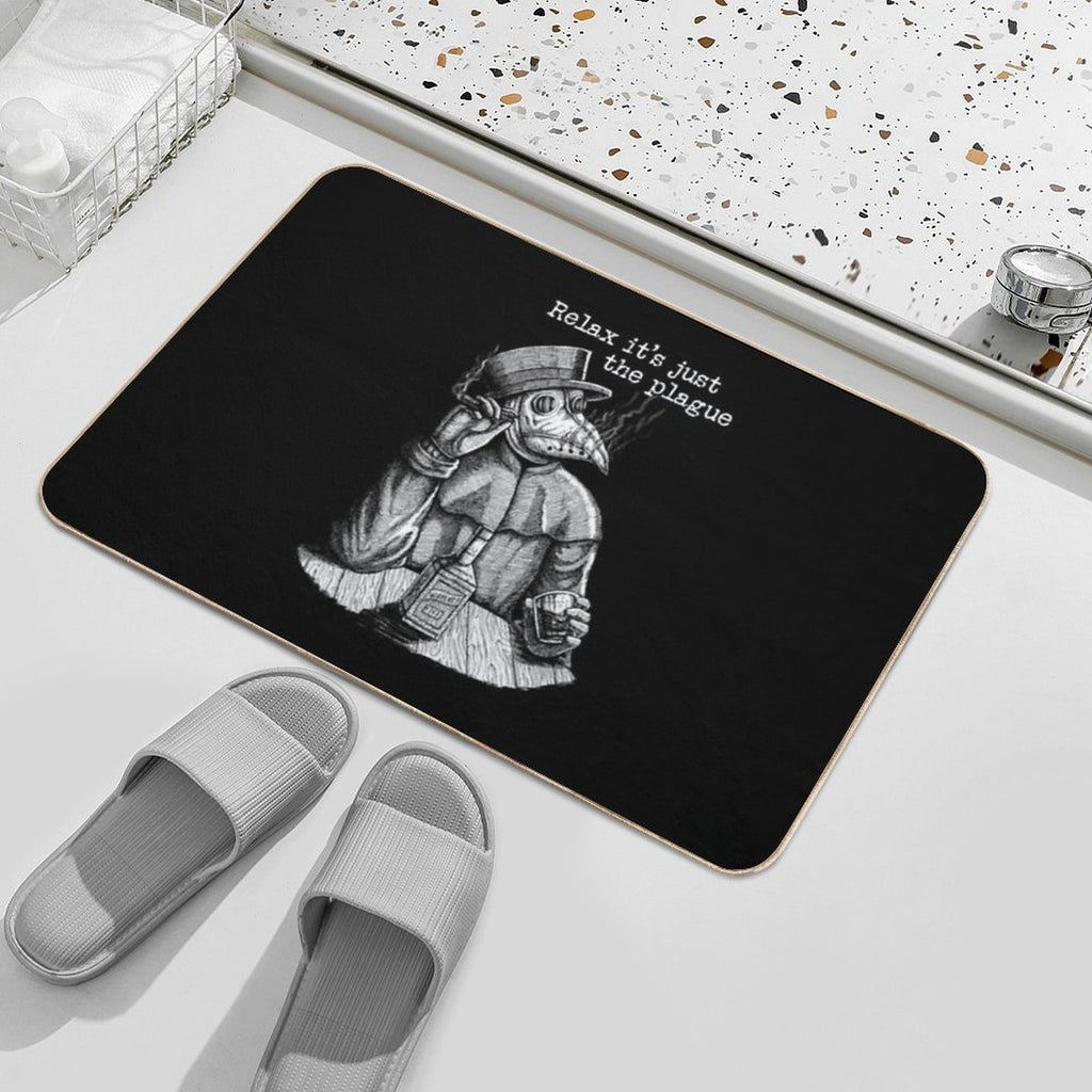 Relax It's Just The Plague - Vintage Plague Doctor  Multi-Purpose Bath Mat