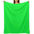 Perfect for Chroma Key  Green Screen Shrink-resistant Throw Blanket