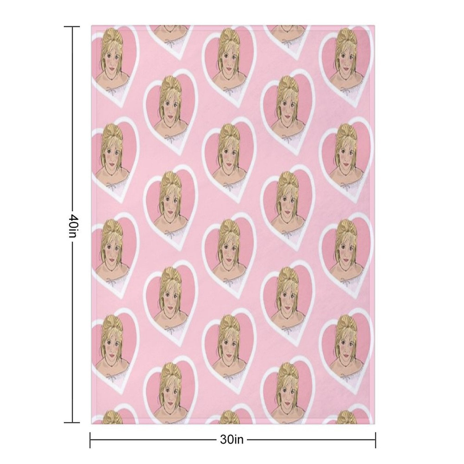 Britney Illustration in A Heart Eco-conscious Throw Blanket