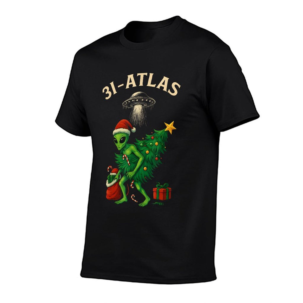 HUGvyn 3I Atlas Santa Hat Alien UFO Christmas Tree Lights  Versatile T-Shirt