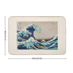 The Great Wave of Kanagawa. Japanese Finest Art by Katsushika Hokusai. Oriental Art Lovers Gift.  Versatile Bath Mat