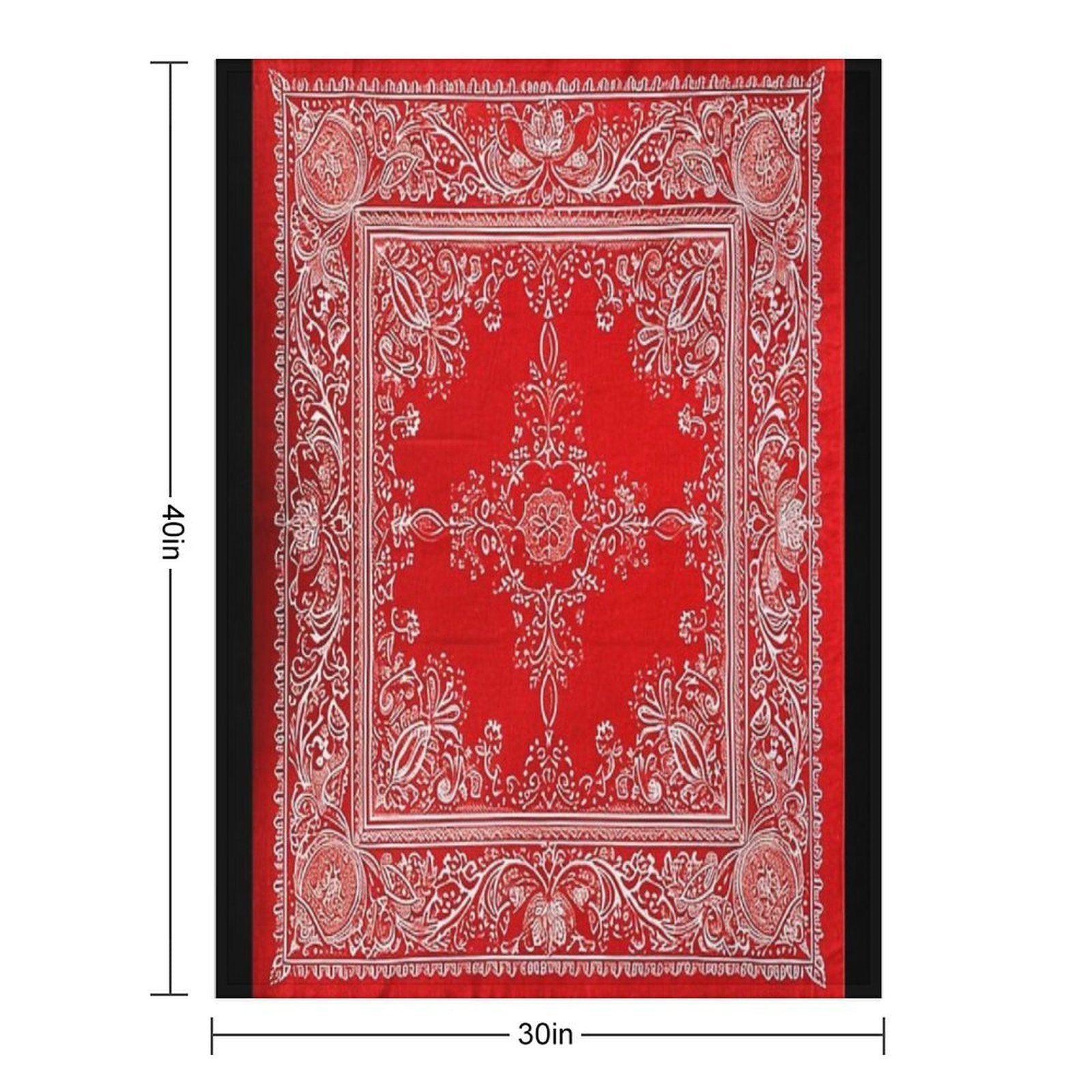 Classic Red Bandanna Style Quick-dry Throw Blanket