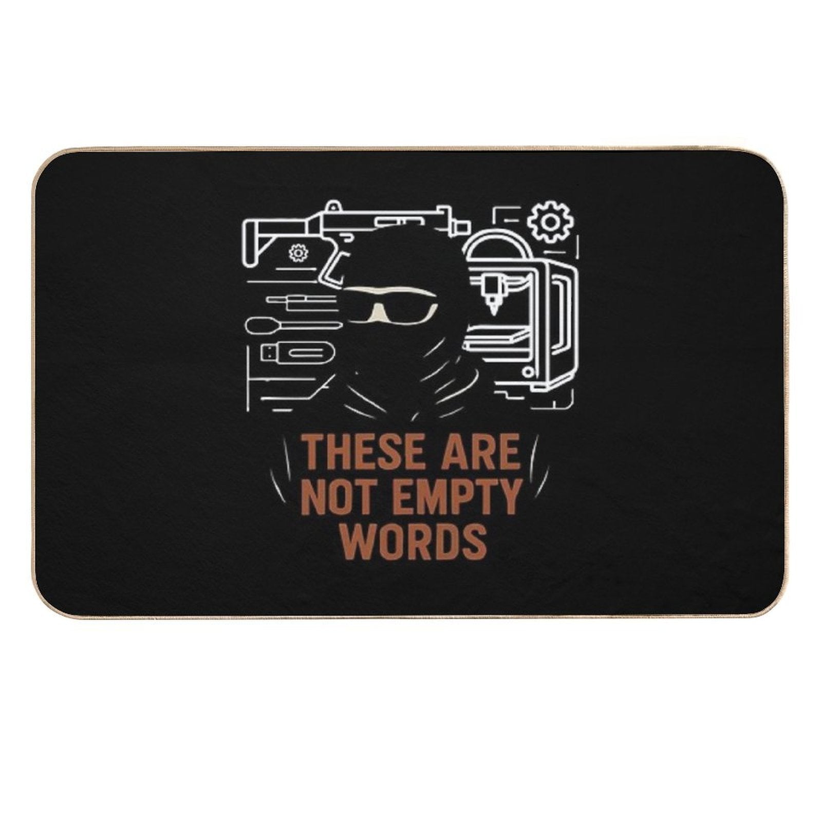 These Are Not Empty Words JStark  Dirt-Trapping Bath Mat