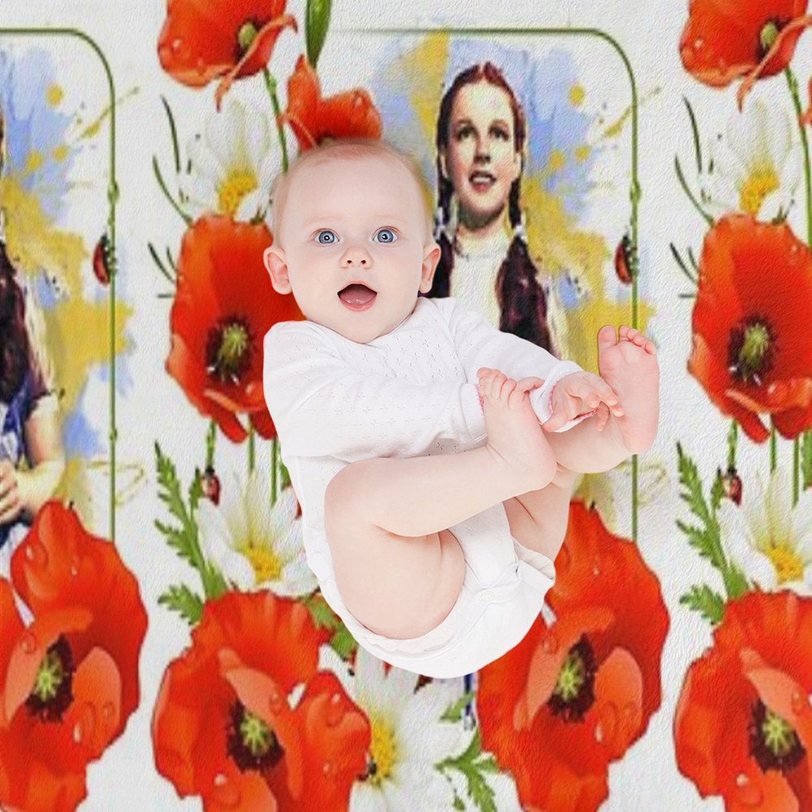 Dorothy Poppies Wrinkle-free Throw Blanket