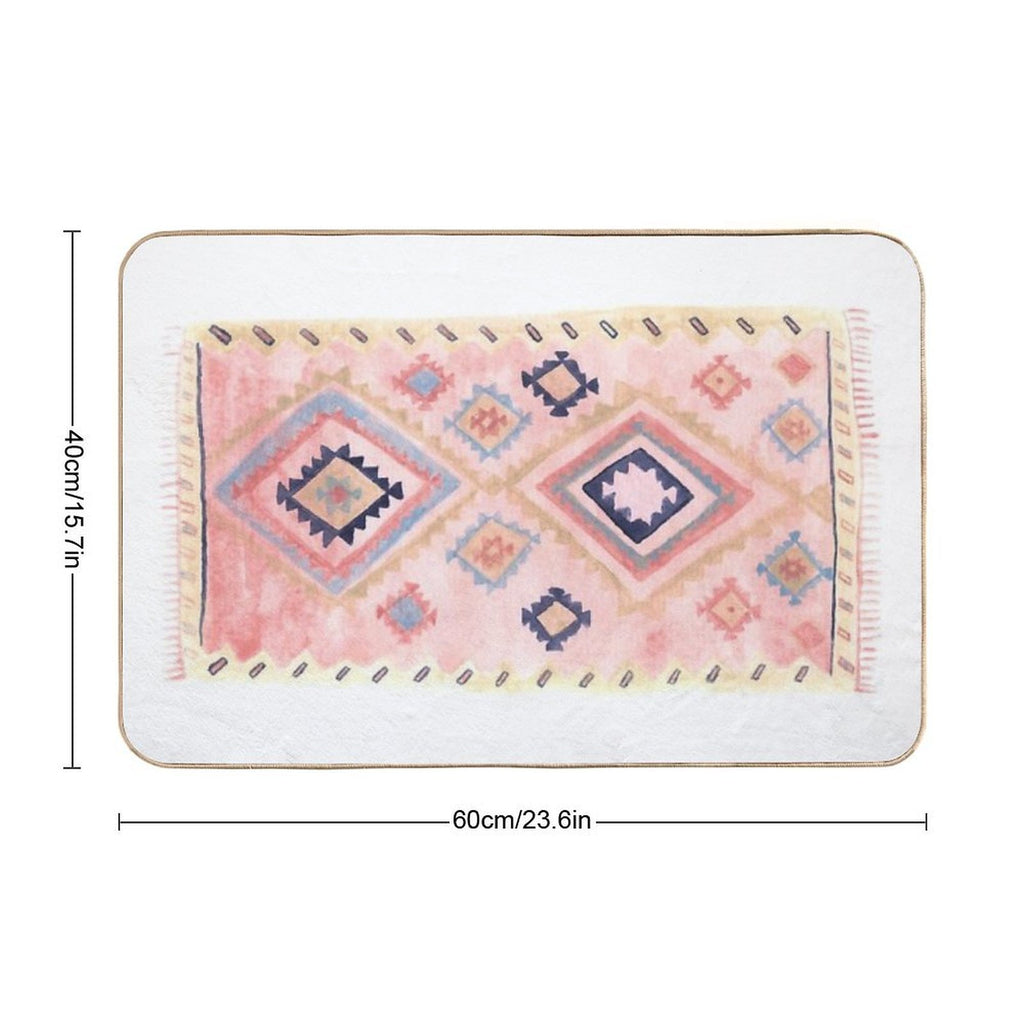 Pink Moroccan Rug  Eco-Friendly Bath Mat