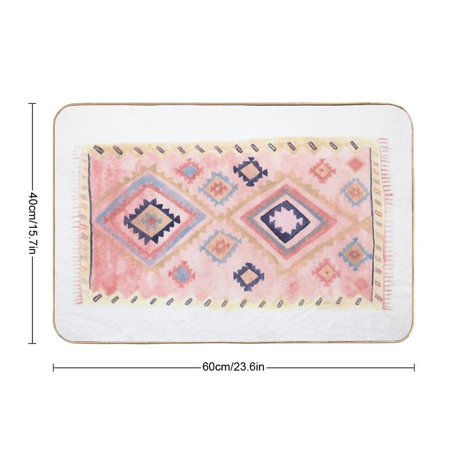 Pink Moroccan Rug  Eco-Friendly Bath Mat