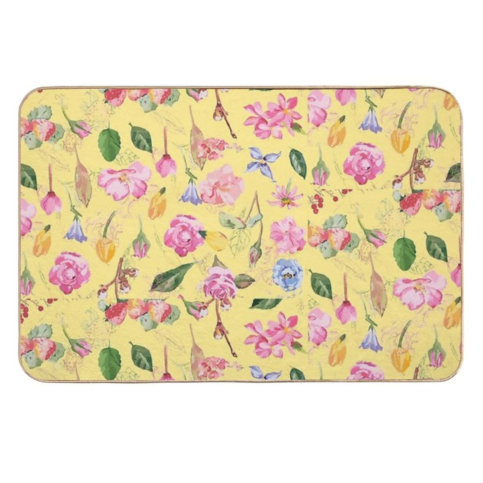 Flowers  Odorless Bath Mat