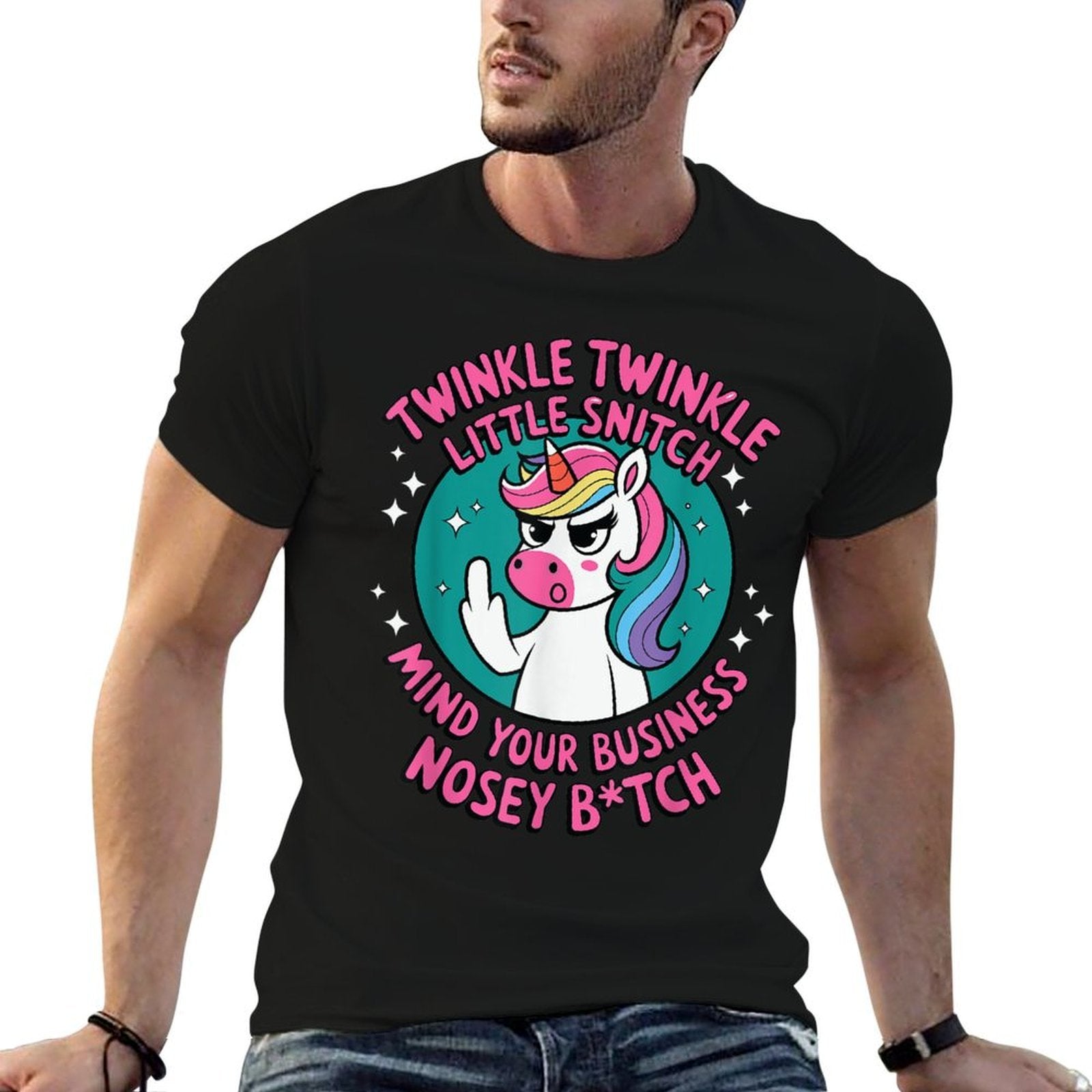 Funny Unicorn For Women Twinkle Twinkle Little Snitch  Soft T-Shirt