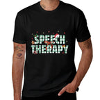 Retro Speech Therapy Christmas Coquette Gingerbread Man SLP Sweatshirt  Cotton T-Shirt