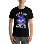 Wolf Colorful Just A Girl Who Loves Wolves  Quick-drying T-Shirt
