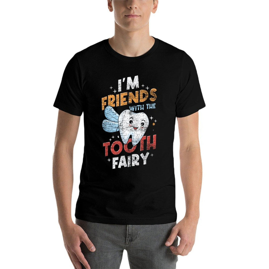 Im Friends With The Tooth Fairy Funny Dental Assistant  Oversized Silhouette T-Shirt