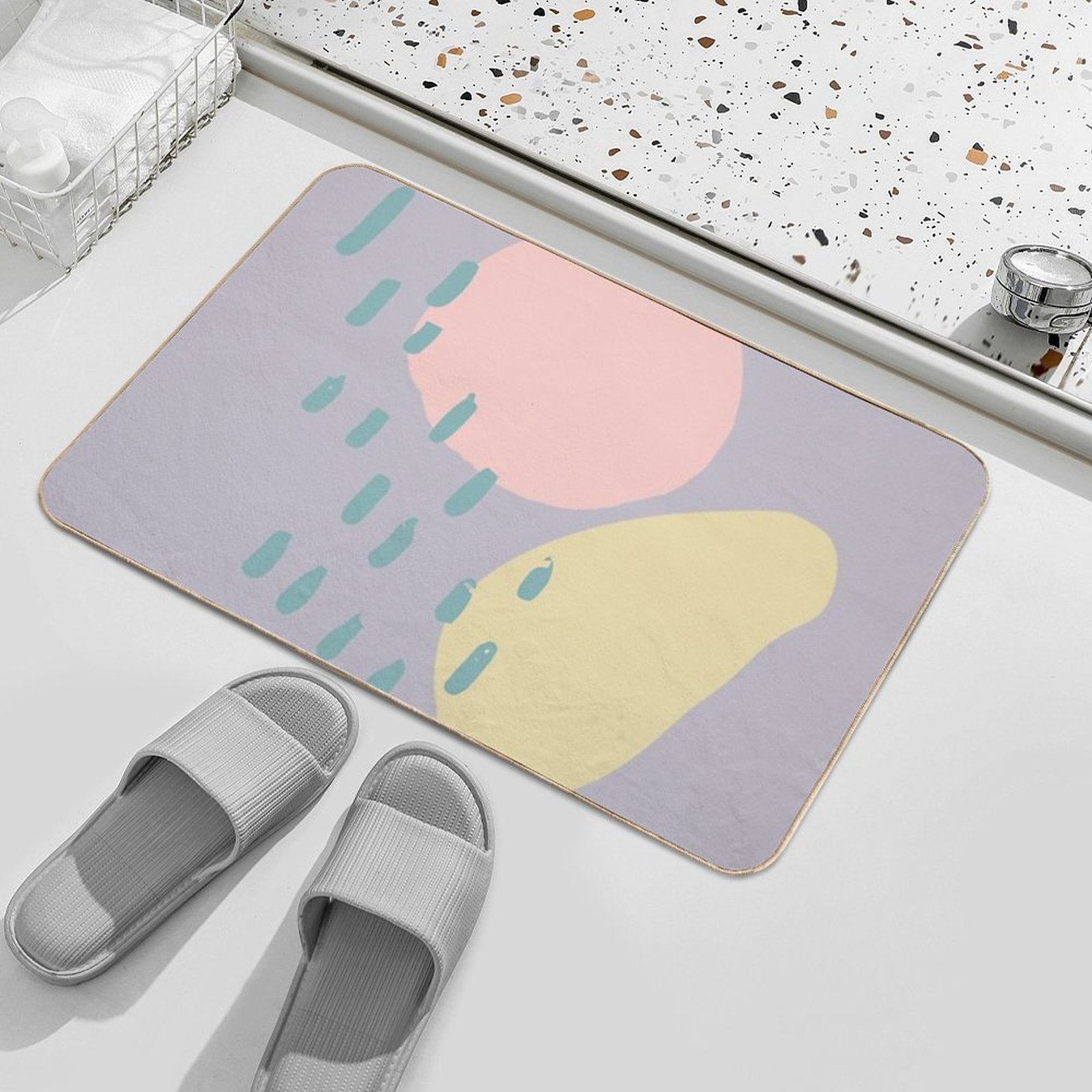 Pastel Soft Shapes  Multi-Purpose Bath Mat
