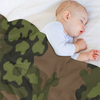 German Eichenlaub Summer Camo Ww2 Easy Care Throw Blanket