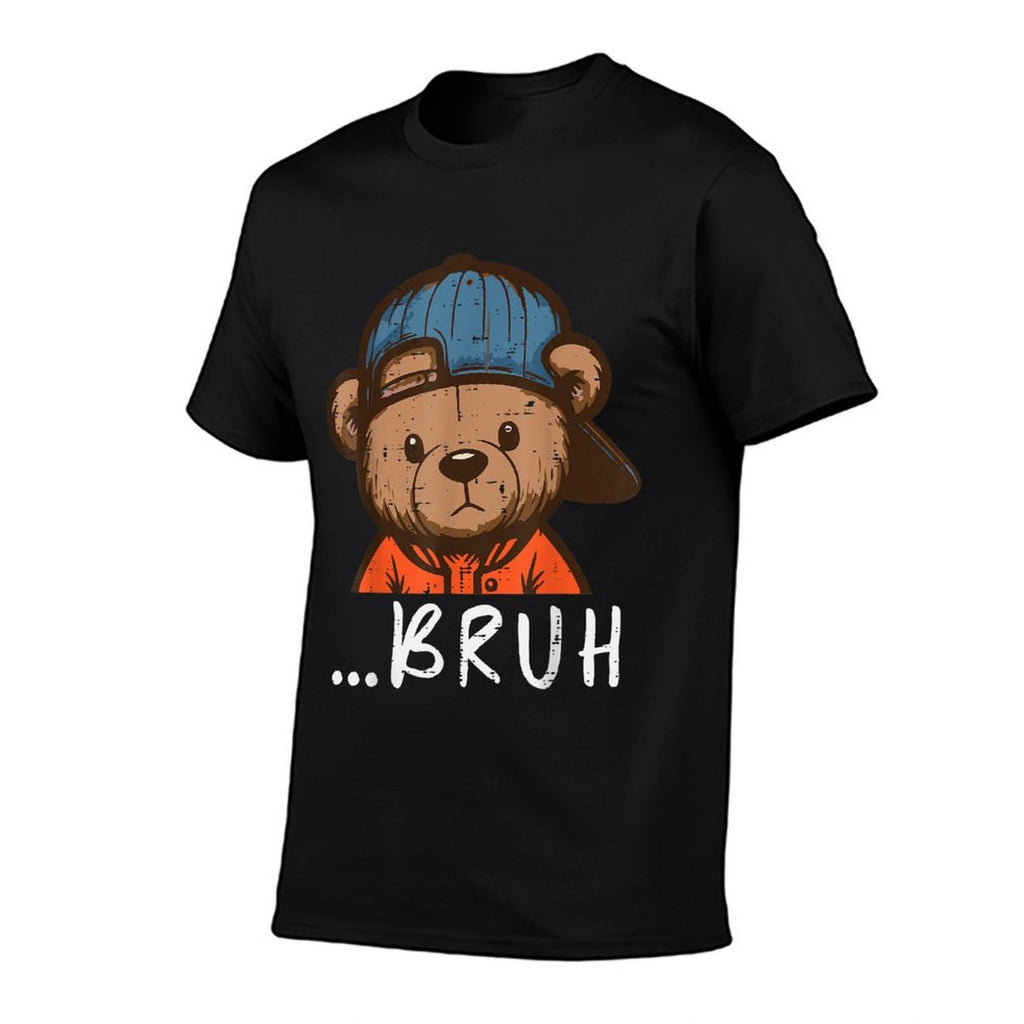 Halloween Hip Bear Cap Bruh Costume Meme Toddler Boys Kids  Moisture-wicking T-Shirt