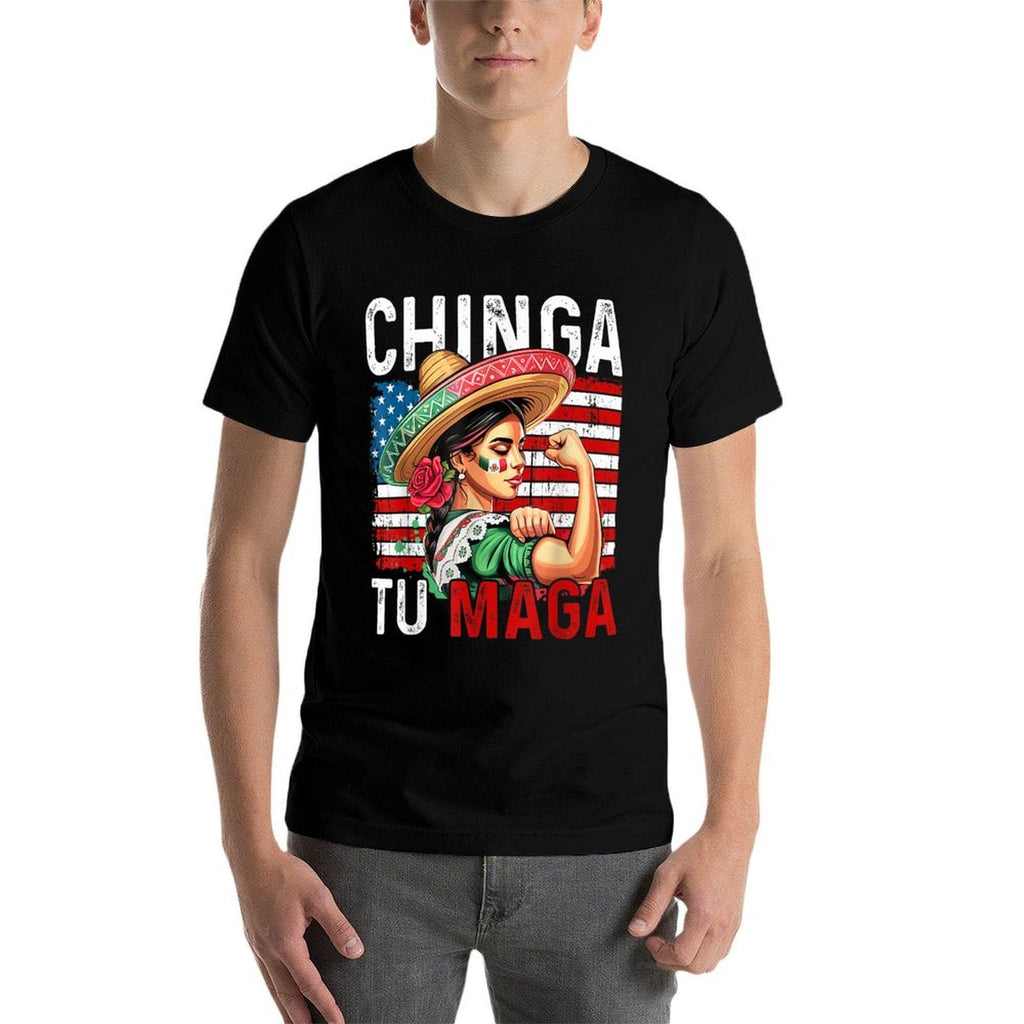 Chinga Tu MAGA Funny Mexico Vintage Women  Graphic-printed T-Shirt